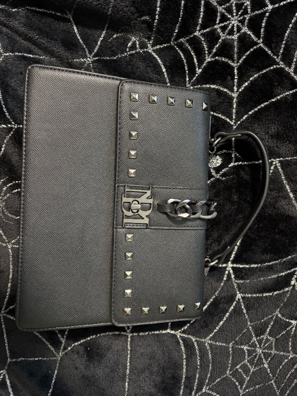 Black Vegan Leather Handbag/Purse